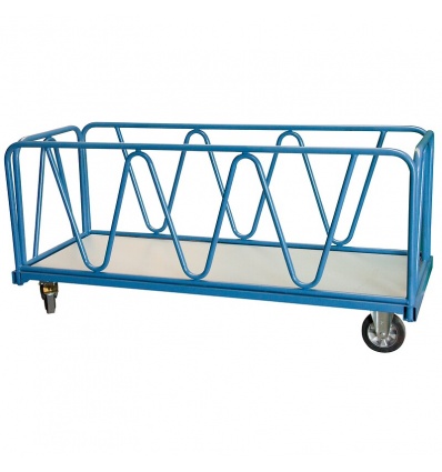 Chariot FIMM 1200 kg 1600 x 800 mm 2 dossiers et 2 ridelles tube roues en losanges