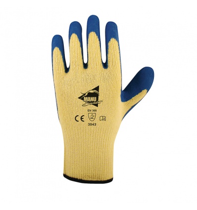 Gants anticoupure sans couture à enduction latex AC203 jauge 10 sachet de 12 paires taille 7