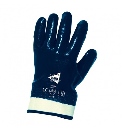 Gants de manutention lourde double enduction complète nitrile lourd avec manchette ML004 12 paires taille 10