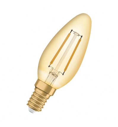 Ampoule LED Vintage 1906 flamme fil or 15W E14