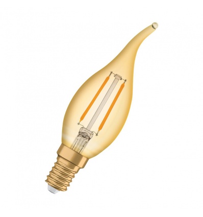 Ampoule LED Vintage 1906 flamme cdv fil or 15W E14