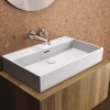 Mitigeur lavabo mural encastré Joy 2 rosaces ronde Gris magnétique Projection Bec 220 mm