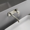 Mitigeur lavabo mural encastré Joy 1 rosace bords arrondis Chrome Projection Bec 180 mm