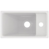 Lavemains rectangle sans tropplein Tempo 37X21 blanc Version droite