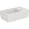 Lavemains rectangle sans tropplein Tempo 37X21 blanc Version droite