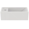 Lavemains rectangle sans tropplein Tempo 37X21 blanc Version droite