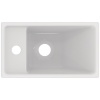 Lavemains rectangle sans tropplein Tempo 37X21 blanc Version droite