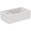 Lavemains rectangle sans tropplein Tempo 37X21 blanc Version droite