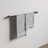 Porte serviette mural arrondi Conca 60cm gris magnétique