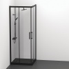 Porte de douche paroi accès dangle Connect II 80cm profilé noir mat