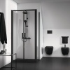 Porte de douche paroi latérale fixe Connect II 70 cm profilé noir mat