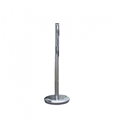 Poteau de chantier mobile métal base fixe Ø 360mm blanc hauteur 1 mètre Ø 50 mm