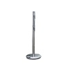 Poteau de chantier mobile métal base fixe Ø 360mm blanc hauteur 1 mètre Ø 50 mm