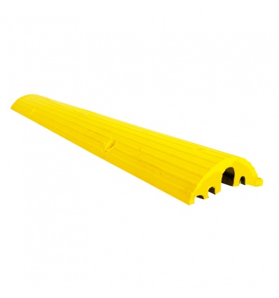 Passecâble caoutchouc 3 canaux jaune 1200x210x65 mm