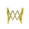 Barrière extensible en Polypropylène Jaune maximum 2400 mm hauteur 1000 mm