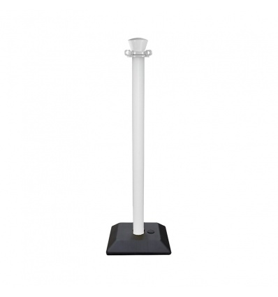 Poteau PVC monobloc base lestée blanc Ø 50 mm hauteur 950 mm