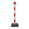 Poteau plastique monobloc rougeblanc 950 mm Ø 50 mm pour barrière réfléchissante BSA1202RB