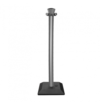 Poteau plastique monobloc noir avec base à lester Ø 50 mm hauteur 950 mm