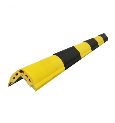 Protection arrondie dangle avec profilé aluminium noirjaune 1140x50x50 mm