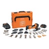 Multimaster sans fil AMM 700 MAX TOP 18V 4Ah AS avec accessoires 2 batteries et 1 chargeur dans un coffret LBOXX 136