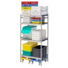 Etagère 4 niveaux Alu L174xP56xH180