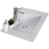 Ensemble complet Angelo Bardolino 60 cm Caisson avec 2 portes vasque céramique Miroir applique LED