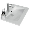 Ensemble complet Angelo Bardolino 60 cm Caisson avec 2 portes vasque céramique Miroir applique LED