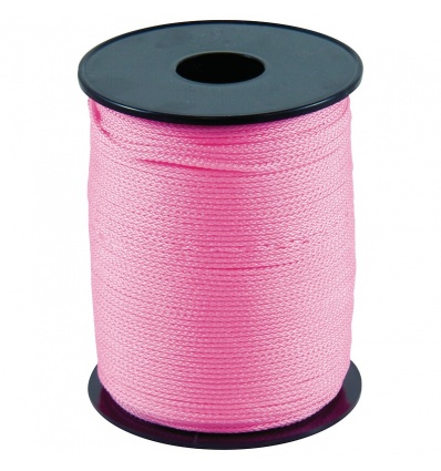 Cordeau tressé polypropylène fluo Rose 200m fil 15mm