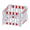 Barrière de police polypro sans pied Gris 120x1m