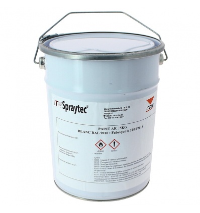 Peinture de finition bois et métaux PAINT AR RAL 9010 bidon 5 kg