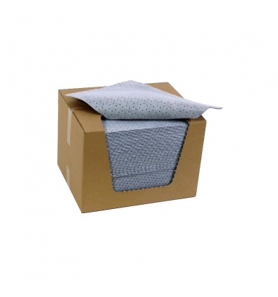 Absorbant polypropyléne tous liquides Net Absorb P gris carton de 100 feuilles de 36x53 cm