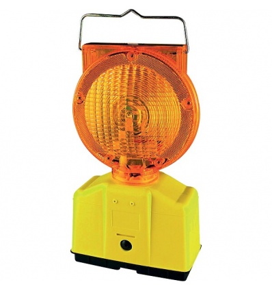 Lampe de chantier solaire clignotante avec déclenchement automatique 4 batteries rechargeables 24heures