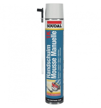 Mousse polyuréthane autoexpansive utilisation manuelle Soudafoam 1K coloris jaune aérosol de 750ml