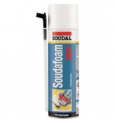 Mousse polyuréthane autoexpansive utilisation manuelle Soudafoam 360 coloris jaune aérosol de 500ml