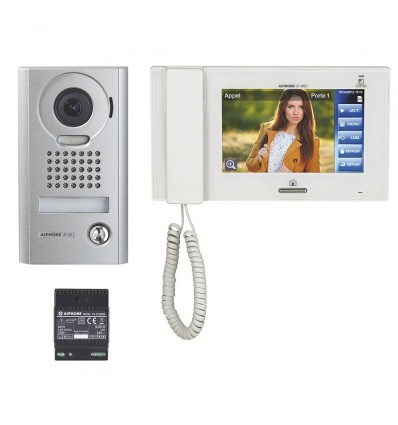 Kit vidéo saillie avec 1 platine JPDV 1 moniteur JP4MED 1 alimentation PS2420DM