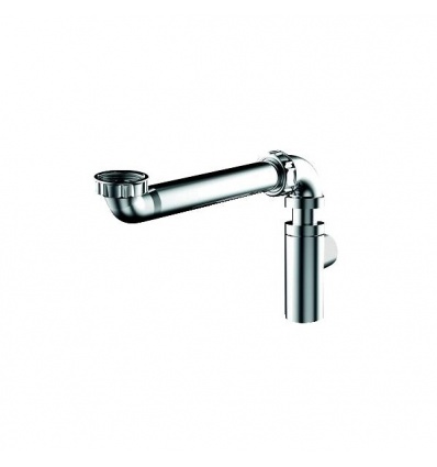 Tubulure et siphon design gain de place pour lavabo Ø 32 mm chromé