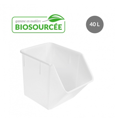 Bac à ingrédients biosourcé 40 L blanc