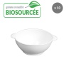 Bols à anses 50 cl biosourcés Lot de 10 blanc