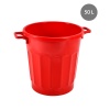 Poubelle ronde tri sélectif 75 L rouge