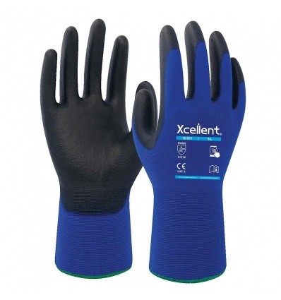 Gants 18001 NYLONPU Jauge 18 Dextérité Bleu taille 6 la paire