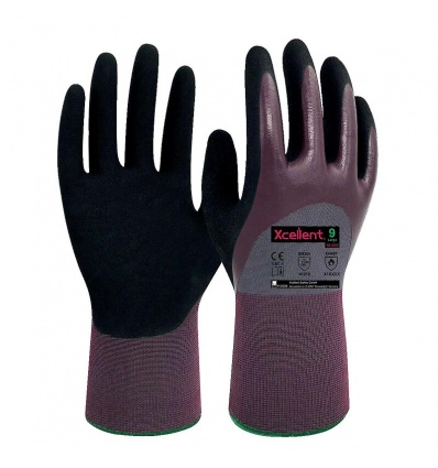 Gants 18009 NYLONNITRILE Jauge 18 Dextérité huile gris taille 7 sachet de 12 paires