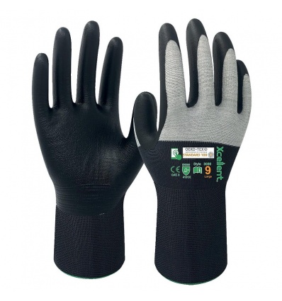 Gants 3030 POLYAMIDE CARBONNITRILE Jauge 15 Dextérité grip noirblanc taille 6 sachet de 12 paires