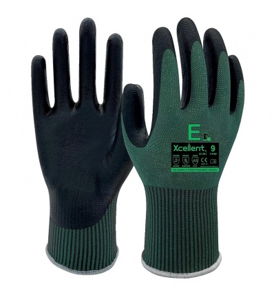 Gants 12361 Enduction nitrile Jauge 13 anticoupure E vert taille 7 sachet de 12 paires