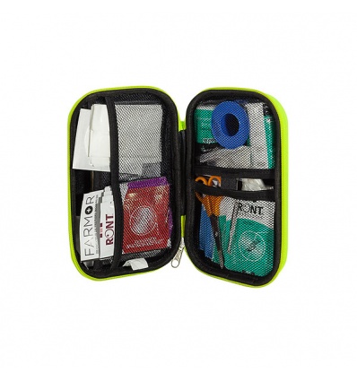 Trousse de secours 24 personnes PU Jaune Fluo Lot de 2