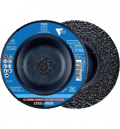 Disque abrasif CCGRINDROBUST SGP Steelox diamètre 125 mm alésage diamètre 2223 mm grain 36 victograin