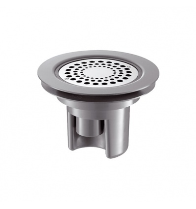 Siphon sol souple grille inox ø114 sortie intégrée ø40