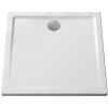 Receveur de douche céramique Cascade ultraplat blanc brillant antidérapant 120x90 cm