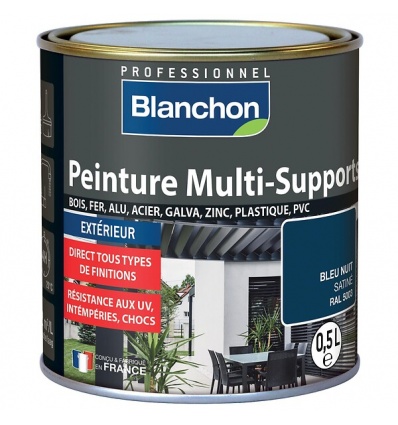 Peinture extérieure Multisupports résistante aux chocs et UV blanc 9016 pot 05l