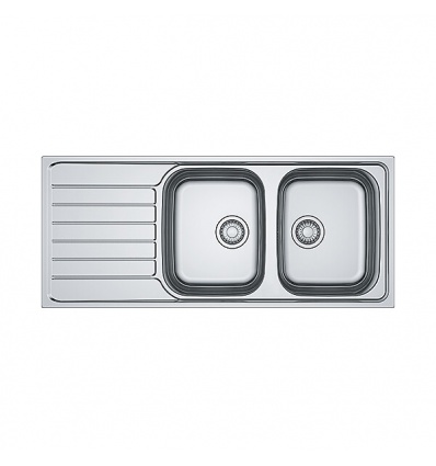 Évier Spark Inox Dekor 1160x500mm 2 cuves 1 égouttoir SKL 621