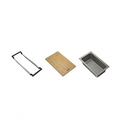 Set accessoires cuisine AllIn Set 1 support téléscopique planche égouttoir